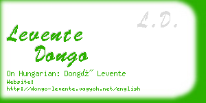 levente dongo business card